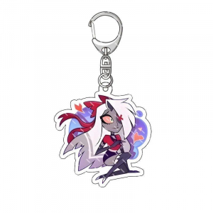 Anime Keychain Hazbin Hotel Cartoon Figure Ad Alastor Sir Pentious Adam The Exorcist Pendant Móc Khóa In Theo Yêu Cầu, Chất Liệu Mica Trong Suốt In 2 Mặt , Dày 4mm
