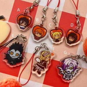 Anime Lic Phone Charms Keychain Dn Death Note Book Apple Design For Mobile Phonesv2 Móc Khóa In Theo Yêu Cầu, Chất Liệu Mica Trong Suốt In 2 Mặt , Dày 4mm