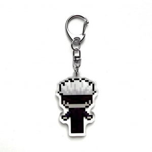 Anime Pixel Art Character Acrylic Keychain For Jjk Gojo Satoru Geto Suguru Anime Peripheral Móc Khóa In Theo Yêu Cầu, Chất Liệu Mica Trong Suốt In 2 Mặt , Dày 4mm