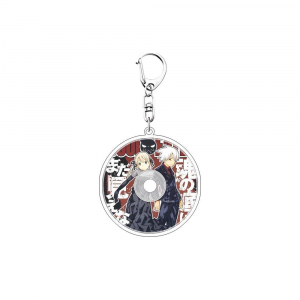 Anime Soul Eater Album Style Death The Kid Black Star Mica Mica Mica Charm Holder Car Móc Khóa In Theo Yêu Cầu, Chất Liệu Mica Trong Suốt In 2 Mặt , Dày 4mm
