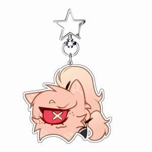 Animemicas Acrylic Keychain For Niffty Charlie Alastor Q Version Beastly Key Buckle Self-made Móc Khóa In Theo Yêu Cầu, Chất Liệu Mica Trong Suốt In 2 Mặt , Dày 4mm