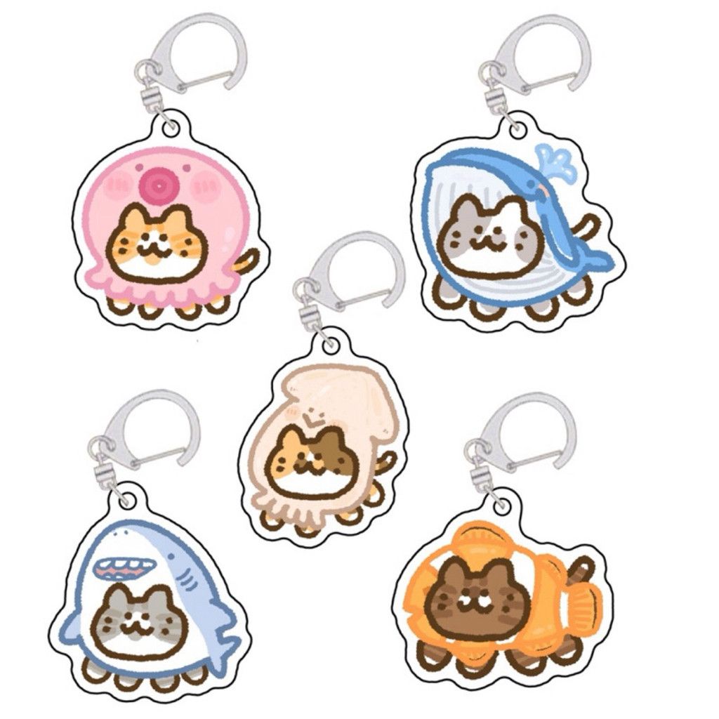 Aquarium Cat Keychain Gift For Groups Of Friends, Doublebag Cute Keychain Made Of Transparent Móc Khóa In Theo Yêu Cầu, Chất Liệu Mica Trong Suốt In 2 Mặt , Dày 4mm 6 Aquarium Cat Keychain Gift For Groups Of Friends, Doublebag Cute Keychain Made Of Transparent Móc Khóa In Theo Yêu Cầu, Chất Liệu Mica Trong Suốt In 2 Mặt , Dày 4mm - Ảnh 6