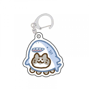 Aquarium Cat Keychain Gift For Groups Of Friends, Doublebag Cute Keychain Made Of Transparent Móc Khóa In Theo Yêu Cầu, Chất Liệu Mica Trong Suốt In 2 Mặt , Dày 4mm