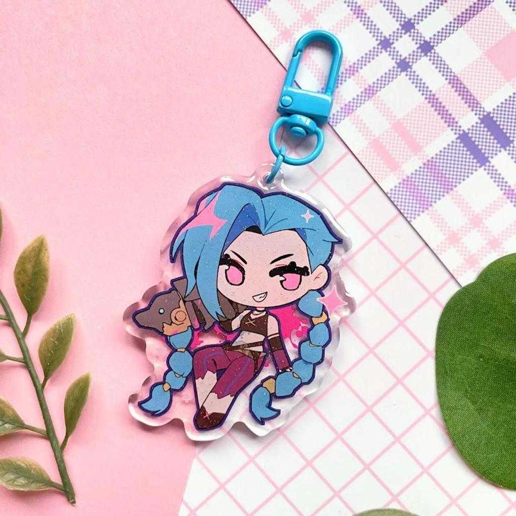 Arcane Jinx Vi Caitlyn Acrylic Charm Keychain Accessories Jewelr Móc Khóa In Theo Yêu Cầu, Chất Liệu Mica Trong Suốt In 2 Mặt , Dày 4mm 2 Arcane Jinx Vi Caitlyn Acrylic Charm Keychain Accessories Jewelr Móc Khóa In Theo Yêu Cầu, Chất Liệu Mica Trong Suốt In 2 Mặt , Dày 4mm - Ảnh 2