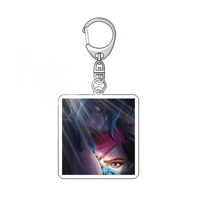 Arcane League Of Legends Jinx Vi Anime Acrylic Friends Gift Girl Hanging Face Fans Jewelry Móc Khóa In Theo Yêu Cầu, Chất Liệu Mica Trong Suốt In 2 Mặt , Dày 4mm 4 Arcane League Of Legends Jinx Vi Anime Acrylic Friends Gift Girl Hanging Face Fans Jewelry Móc Khóa In Theo Yêu Cầu, Chất Liệu Mica Trong Suốt In 2 Mặt , Dày 4mm - Ảnh 4