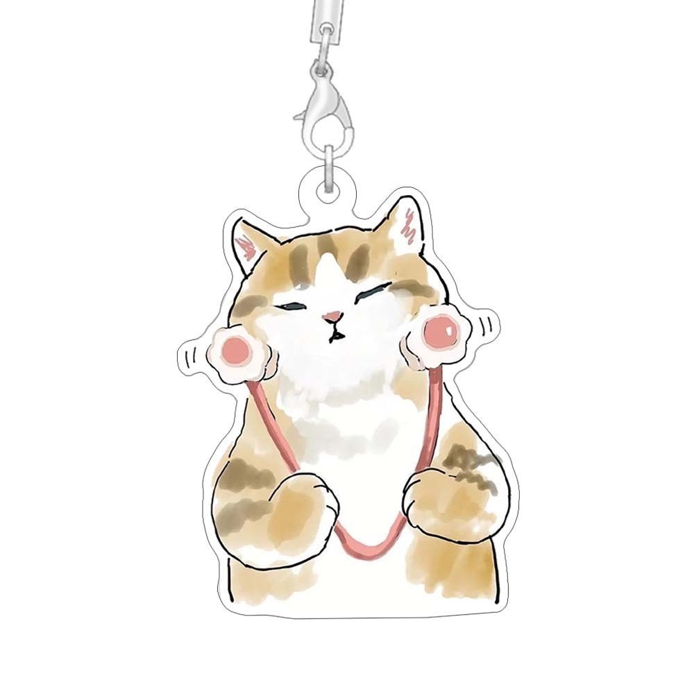 Arynlp Phone Strap Mifusand Cartoon Cat Lanyard Cute Acrylic Bag Charms Phone Accessories Nlp Móc Khóa In Theo Yêu Cầu, Chất Liệu Mica Trong Suốt In 2 Mặt , Dày 4mm 5 Arynlp Phone Strap Mifusand Cartoon Cat Lanyard Cute Acrylic Bag Charms Phone Accessories Nlp Móc Khóa In Theo Yêu Cầu, Chất Liệu Mica Trong Suốt In 2 Mặt , Dày 4mm - Ảnh 5