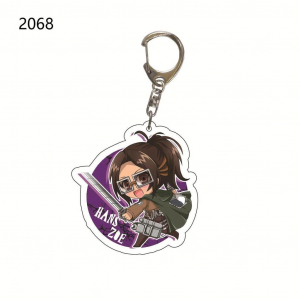 Attack On Titan Anime Keychain Cos Baji Accessories Cute Plastic Key Cartoon Acrylic Bag Tag Móc Khóa In Theo Yêu Cầu, Chất Liệu Mica Trong Suốt In 2 Mặt , Dày 4mm