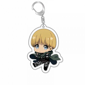 Attack On Titan Q Version Newly Arrived Lovely Baby Bag Charms Hanging Face Fans Fun Key Móc Khóa In Theo Yêu Cầu, Chất Liệu Mica Trong Suốt In 2 Mặt , Dày 4mm