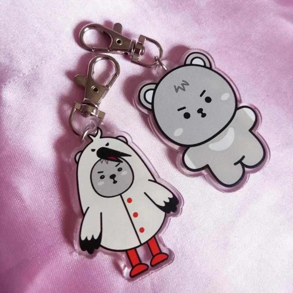 Boy Singers Cute Cartoon Animal Pattern Charm Keyring Shownu Minhyuk Hyungwon Kawaii Acrylic Móc Khóa In Theo Yêu Cầu, Chất Liệu Mica Trong Suốt In 2 Mặt , Dày 4mm 3 Boy Singers Cute Cartoon Animal Pattern Charm Keyring Shownu Minhyuk Hyungwon Kawaii Acrylic Móc Khóa In Theo Yêu Cầu, Chất Liệu Mica Trong Suốt In 2 Mặt , Dày 4mm - Ảnh 3