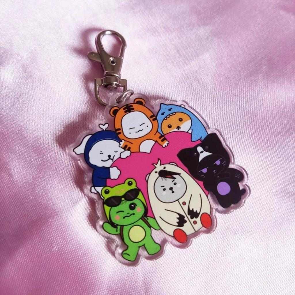 Boy Singers Cute Cartoon Animal Pattern Charm Keyring Shownu Minhyuk Hyungwon Kawaii Acrylic Móc Khóa In Theo Yêu Cầu, Chất Liệu Mica Trong Suốt In 2 Mặt , Dày 4mm 6 Boy Singers Cute Cartoon Animal Pattern Charm Keyring Shownu Minhyuk Hyungwon Kawaii Acrylic Móc Khóa In Theo Yêu Cầu, Chất Liệu Mica Trong Suốt In 2 Mặt , Dày 4mm - Ảnh 6
