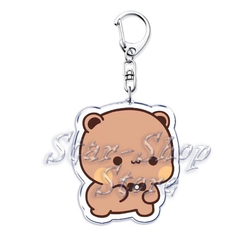Bubu Dudu Rose Love Keychains Couple Bear Panda Acrylic Pendant Mica Keychain Móc Khóa In Theo Yêu Cầu, Chất Liệu Mica Trong Suốt In 2 Mặt , Dày 4mm 3 Bubu Dudu Rose Love Keychains Couple Bear Panda Acrylic Pendant Mica Keychain Móc Khóa In Theo Yêu Cầu, Chất Liệu Mica Trong Suốt In 2 Mặt , Dày 4mm - Ảnh 3