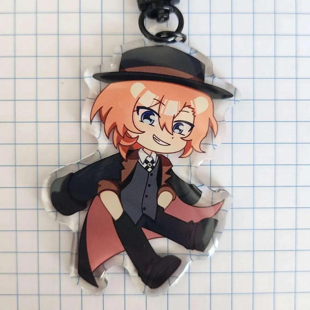 Bungo Stray Dogs Charm Anime General Keychain Móc Khóa In Theo Yêu Cầu, Chất Liệu Mica Trong Suốt In 2 Mặt , Dày 4mm 2 Bungo Stray Dogs Charm Anime General Keychain Móc Khóa In Theo Yêu Cầu, Chất Liệu Mica Trong Suốt In 2 Mặt , Dày 4mm - Ảnh 2