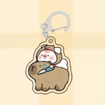 Capybara Sweet Creature Crylic Mica S Animation Products S Cultural Creativity Key Ring Móc Khóa In Theo Yêu Cầu, Chất Liệu Mica Trong Suốt In 2 Mặt , Dày 4mm 2 Capybara Sweet Creature Crylic Mica S Animation Products S Cultural Creativity Key Ring Móc Khóa In Theo Yêu Cầu, Chất Liệu Mica Trong Suốt In 2 Mặt , Dày 4mm - Ảnh 2