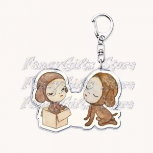 Cartoon Anime Character Keychain Pendant School Bag Pendant Hanging Diy Accessories Móc Khóa In Theo Yêu Cầu, Chất Liệu Mica Trong Suốt In 2 Mặt , Dày 4mm