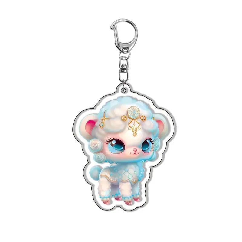 Cartoon Chinese Style Zodiac Animals Mica Keychain Rabbit Tiger Dragon Hanging Face Key Chain Móc Khóa In Theo Yêu Cầu, Chất Liệu Mica Trong Suốt In 2 Mặt , Dày 4mm 11 Cartoon Chinese Style Zodiac Animals Mica Keychain Rabbit Tiger Dragon Hanging Face Key Chain Móc Khóa In Theo Yêu Cầu, Chất Liệu Mica Trong Suốt In 2 Mặt , Dày 4mm - Ảnh 11