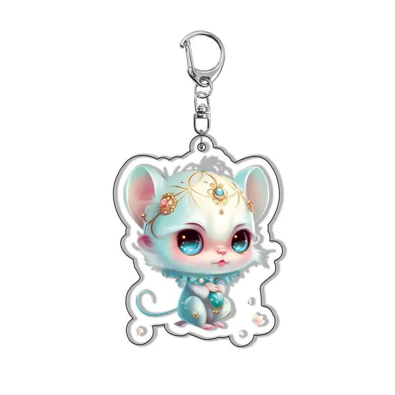 Cartoon Chinese Style Zodiac Animals Mica Keychain Rabbit Tiger Dragon Hanging Face Key Chain Móc Khóa In Theo Yêu Cầu, Chất Liệu Mica Trong Suốt In 2 Mặt , Dày 4mm 4 Cartoon Chinese Style Zodiac Animals Mica Keychain Rabbit Tiger Dragon Hanging Face Key Chain Móc Khóa In Theo Yêu Cầu, Chất Liệu Mica Trong Suốt In 2 Mặt , Dày 4mm - Ảnh 4