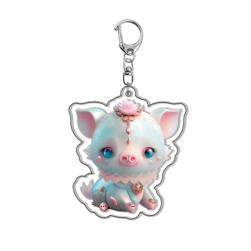 Cartoon Chinese Style Zodiac Animals Mica Keychain Rabbit Tiger Dragon Hanging Face Key Chain Móc Khóa In Theo Yêu Cầu, Chất Liệu Mica Trong Suốt In 2 Mặt , Dày 4mm 7 Cartoon Chinese Style Zodiac Animals Mica Keychain Rabbit Tiger Dragon Hanging Face Key Chain Móc Khóa In Theo Yêu Cầu, Chất Liệu Mica Trong Suốt In 2 Mặt , Dày 4mm - Ảnh 7