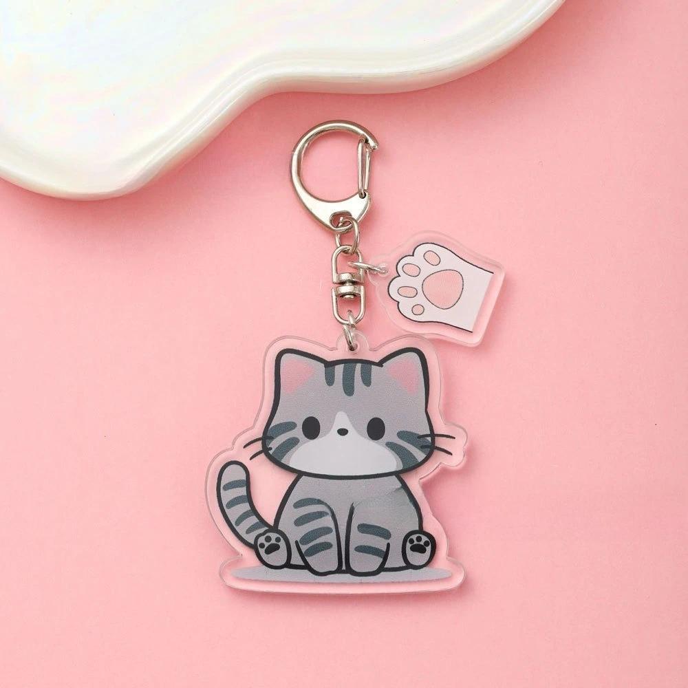 Cartoon Cute Acrylic Keychain Cat With Claws Kawaii Mica Fashionable Backpack Key Pendant Móc Khóa In Theo Yêu Cầu, Chất Liệu Mica Trong Suốt In 2 Mặt , Dày 4mm 3 Cartoon Cute Acrylic Keychain Cat With Claws Kawaii Mica Fashionable Backpack Key Pendant Móc Khóa In Theo Yêu Cầu, Chất Liệu Mica Trong Suốt In 2 Mặt , Dày 4mm - Ảnh 3