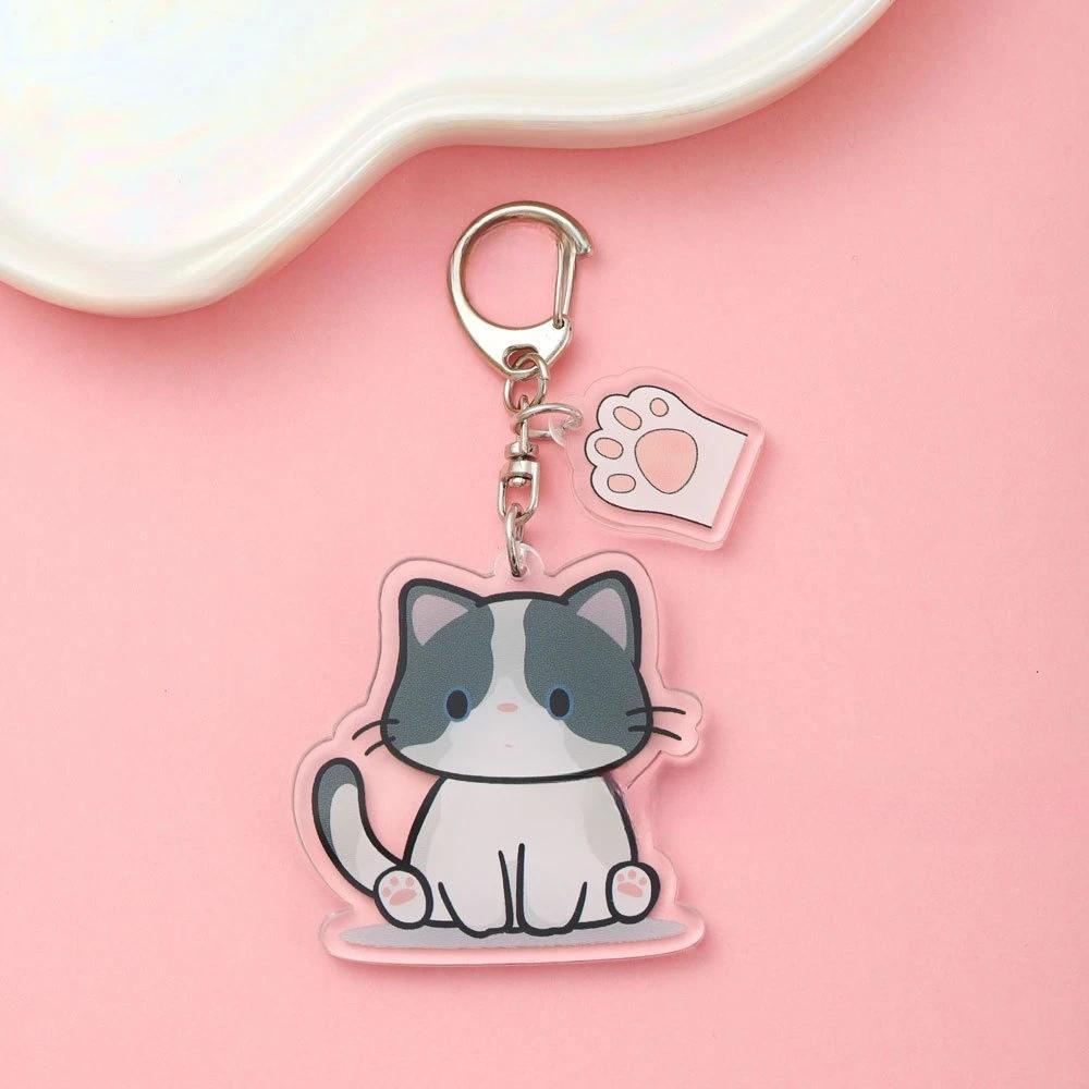Cartoon Cute Acrylic Keychain Cat With Claws Kawaii Mica Fashionable Backpack Key Pendant Móc Khóa In Theo Yêu Cầu, Chất Liệu Mica Trong Suốt In 2 Mặt , Dày 4mm 4 Cartoon Cute Acrylic Keychain Cat With Claws Kawaii Mica Fashionable Backpack Key Pendant Móc Khóa In Theo Yêu Cầu, Chất Liệu Mica Trong Suốt In 2 Mặt , Dày 4mm - Ảnh 4
