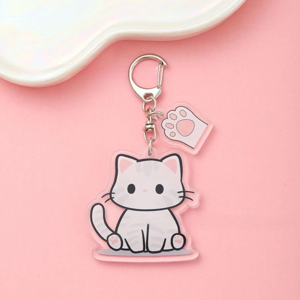 Cartoon Cute Acrylic Keychain Cat With Claws Kawaii Mica Fashionable Backpack Key Pendant Móc Khóa In Theo Yêu Cầu, Chất Liệu Mica Trong Suốt In 2 Mặt , Dày 4mm 9 Cartoon Cute Acrylic Keychain Cat With Claws Kawaii Mica Fashionable Backpack Key Pendant Móc Khóa In Theo Yêu Cầu, Chất Liệu Mica Trong Suốt In 2 Mặt , Dày 4mm - Ảnh 9