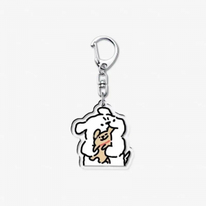 Cartoon Little White Brown Dog Key Chain Cute Acrylic Maltese Dog Micro Landscape Mango Fruit Móc Khóa In Theo Yêu Cầu, Chất Liệu Mica Trong Suốt In 2 Mặt , Dày 4mm