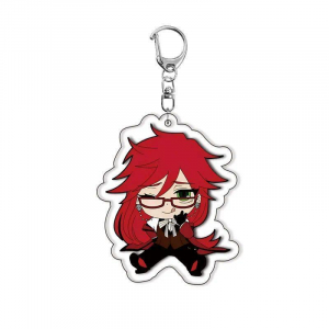 Cartoon New Black Butler Anime Keychain Acrylic Ornament Q Version Characters Jewelry Mica Móc Khóa In Theo Yêu Cầu, Chất Liệu Mica Trong Suốt In 2 Mặt , Dày 4mm