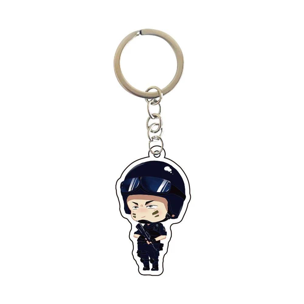 Cartoon Police Cute Keychain Character Firefighter Ffic Police Bag Hanging Face Keychain Móc Khóa In Theo Yêu Cầu, Chất Liệu Mica Trong Suốt In 2 Mặt , Dày 4mm 12 Cartoon Police Cute Keychain Character Firefighter Ffic Police Bag Hanging Face Keychain Móc Khóa In Theo Yêu Cầu, Chất Liệu Mica Trong Suốt In 2 Mặt , Dày 4mm - Ảnh 12
