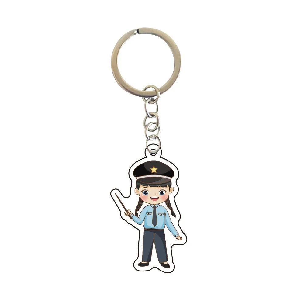 Cartoon Police Cute Keychain Character Firefighter Ffic Police Bag Hanging Face Keychain Móc Khóa In Theo Yêu Cầu, Chất Liệu Mica Trong Suốt In 2 Mặt , Dày 4mm 13 Cartoon Police Cute Keychain Character Firefighter Ffic Police Bag Hanging Face Keychain Móc Khóa In Theo Yêu Cầu, Chất Liệu Mica Trong Suốt In 2 Mặt , Dày 4mm - Ảnh 13
