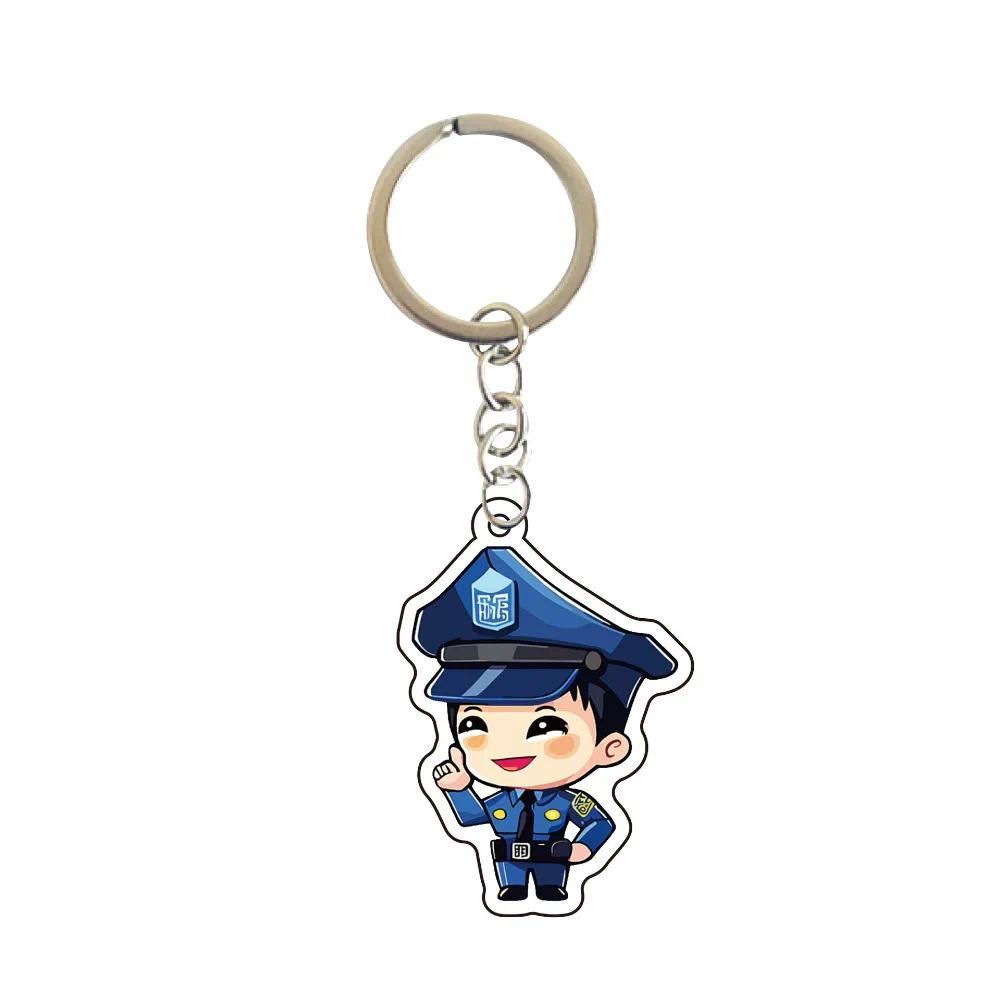 Cartoon Police Cute Keychain Character Firefighter Ffic Police Bag Hanging Face Keychain Móc Khóa In Theo Yêu Cầu, Chất Liệu Mica Trong Suốt In 2 Mặt , Dày 4mm 15 Cartoon Police Cute Keychain Character Firefighter Ffic Police Bag Hanging Face Keychain Móc Khóa In Theo Yêu Cầu, Chất Liệu Mica Trong Suốt In 2 Mặt , Dày 4mm - Ảnh 15