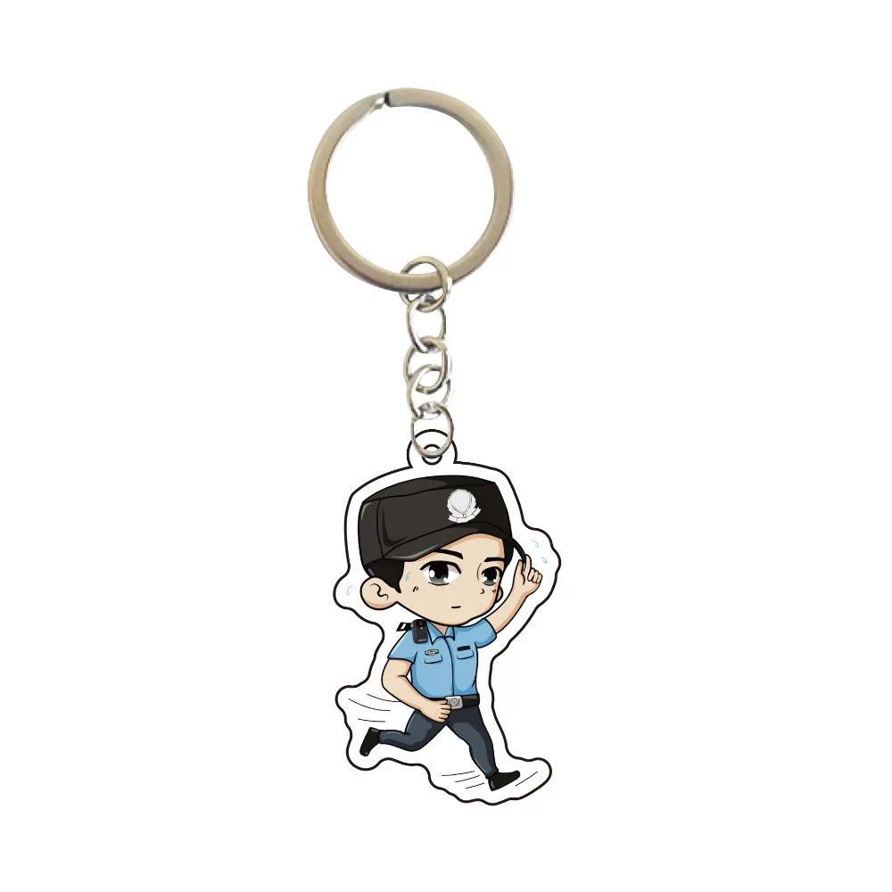 Cartoon Police Cute Keychain Character Firefighter Ffic Police Bag Hanging Face Keychain Móc Khóa In Theo Yêu Cầu, Chất Liệu Mica Trong Suốt In 2 Mặt , Dày 4mm 20 Cartoon Police Cute Keychain Character Firefighter Ffic Police Bag Hanging Face Keychain Móc Khóa In Theo Yêu Cầu, Chất Liệu Mica Trong Suốt In 2 Mặt , Dày 4mm - Ảnh 20