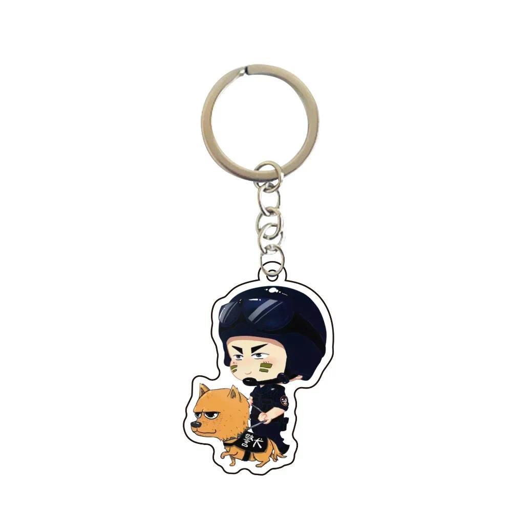 Cartoon Police Cute Keychain Character Firefighter Ffic Police Bag Hanging Face Keychain Móc Khóa In Theo Yêu Cầu, Chất Liệu Mica Trong Suốt In 2 Mặt , Dày 4mm 3 Cartoon Police Cute Keychain Character Firefighter Ffic Police Bag Hanging Face Keychain Móc Khóa In Theo Yêu Cầu, Chất Liệu Mica Trong Suốt In 2 Mặt , Dày 4mm - Ảnh 3