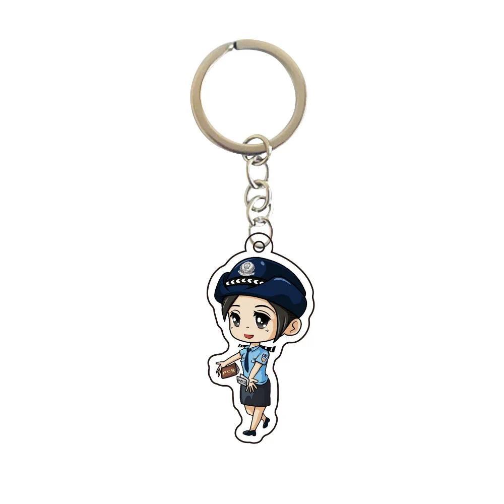 Cartoon Police Cute Keychain Character Firefighter Ffic Police Bag Hanging Face Keychain Móc Khóa In Theo Yêu Cầu, Chất Liệu Mica Trong Suốt In 2 Mặt , Dày 4mm 21 Cartoon Police Cute Keychain Character Firefighter Ffic Police Bag Hanging Face Keychain Móc Khóa In Theo Yêu Cầu, Chất Liệu Mica Trong Suốt In 2 Mặt , Dày 4mm - Ảnh 21