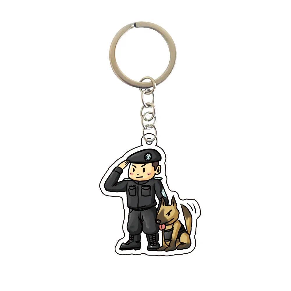 Cartoon Police Cute Keychain Character Firefighter Ffic Police Bag Hanging Face Keychain Móc Khóa In Theo Yêu Cầu, Chất Liệu Mica Trong Suốt In 2 Mặt , Dày 4mm 5 Cartoon Police Cute Keychain Character Firefighter Ffic Police Bag Hanging Face Keychain Móc Khóa In Theo Yêu Cầu, Chất Liệu Mica Trong Suốt In 2 Mặt , Dày 4mm - Ảnh 5
