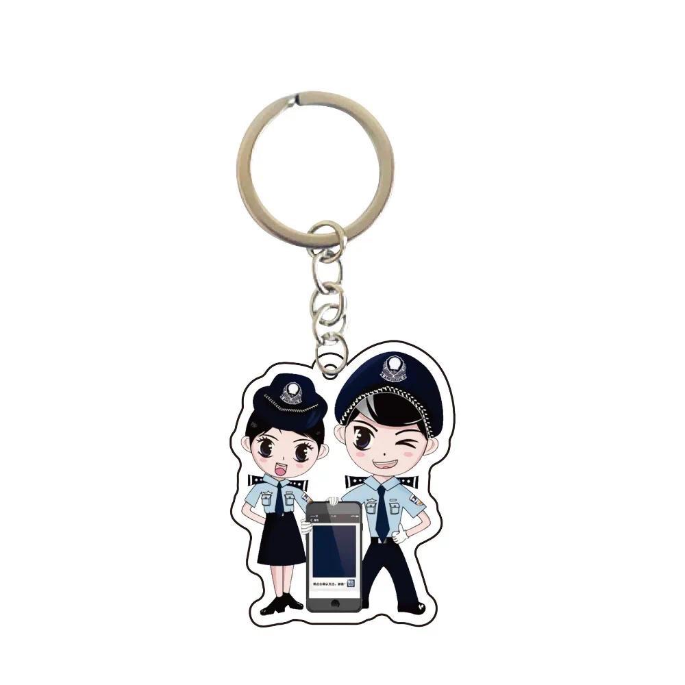 Cartoon Police Cute Keychain Character Firefighter Ffic Police Bag Hanging Face Keychain Móc Khóa In Theo Yêu Cầu, Chất Liệu Mica Trong Suốt In 2 Mặt , Dày 4mm 6 Cartoon Police Cute Keychain Character Firefighter Ffic Police Bag Hanging Face Keychain Móc Khóa In Theo Yêu Cầu, Chất Liệu Mica Trong Suốt In 2 Mặt , Dày 4mm - Ảnh 6