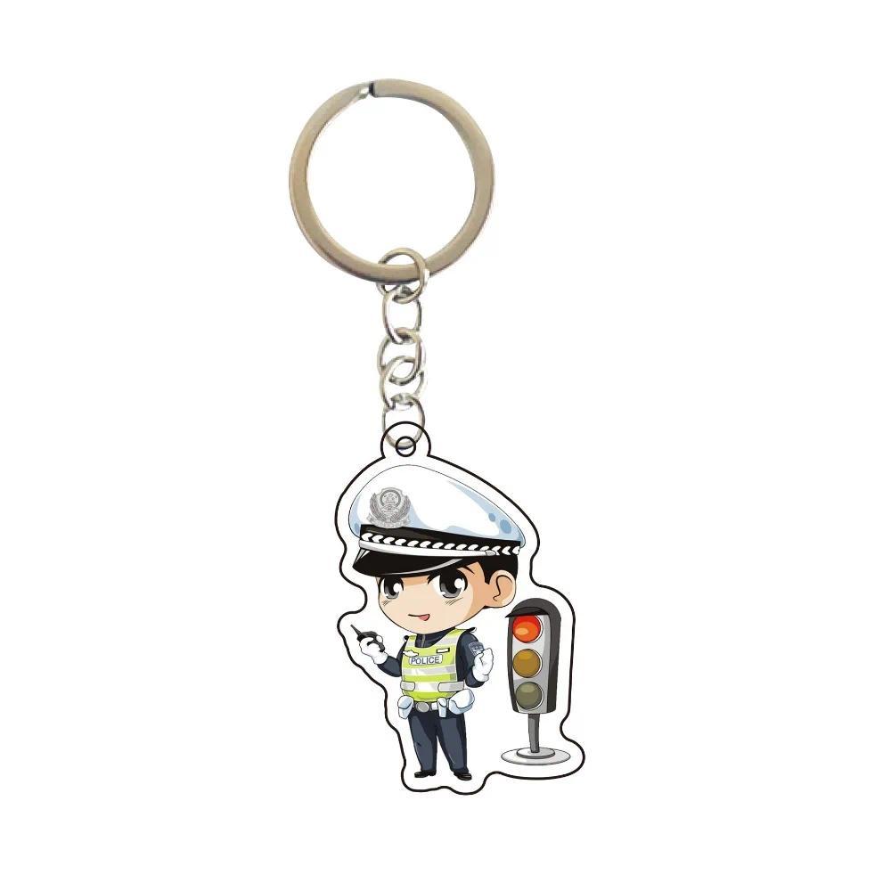 Cartoon Police Cute Keychain Character Firefighter Ffic Police Bag Hanging Face Keychain Móc Khóa In Theo Yêu Cầu, Chất Liệu Mica Trong Suốt In 2 Mặt , Dày 4mm 7 Cartoon Police Cute Keychain Character Firefighter Ffic Police Bag Hanging Face Keychain Móc Khóa In Theo Yêu Cầu, Chất Liệu Mica Trong Suốt In 2 Mặt , Dày 4mm - Ảnh 7
