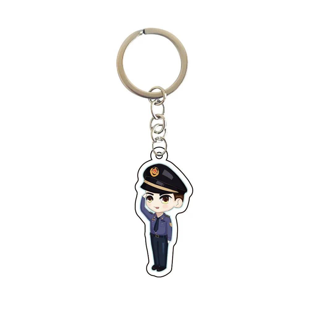 Cartoon Police Cute Keychain Character Firefighter Ffic Police Bag Hanging Face Keychain Móc Khóa In Theo Yêu Cầu, Chất Liệu Mica Trong Suốt In 2 Mặt , Dày 4mm 9 Cartoon Police Cute Keychain Character Firefighter Ffic Police Bag Hanging Face Keychain Móc Khóa In Theo Yêu Cầu, Chất Liệu Mica Trong Suốt In 2 Mặt , Dày 4mm - Ảnh 9