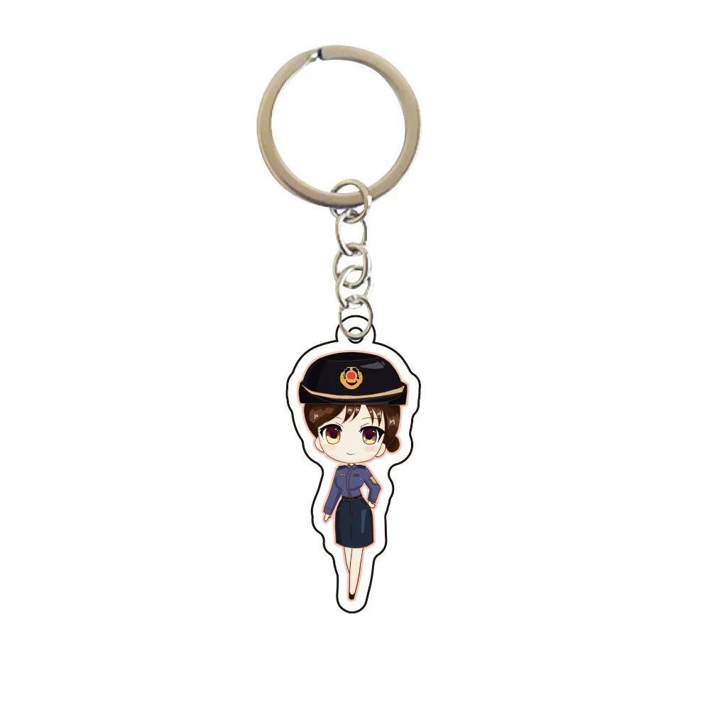 Cartoon Police Cute Keychain Character Firefighter Ffic Police Bag Hanging Face Keychain Móc Khóa In Theo Yêu Cầu, Chất Liệu Mica Trong Suốt In 2 Mặt , Dày 4mm 10 Cartoon Police Cute Keychain Character Firefighter Ffic Police Bag Hanging Face Keychain Móc Khóa In Theo Yêu Cầu, Chất Liệu Mica Trong Suốt In 2 Mặt , Dày 4mm - Ảnh 10