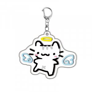 Cat Kitten Acrylic Keychain Lovely Baby Bag Charms Cute Pendant Woman Souvenir Creative Móc Khóa In Theo Yêu Cầu, Chất Liệu Mica Trong Suốt In 2 Mặt , Dày 4mm