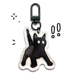 Cat Meme Keychain | Funny Cute Ts For Kitty Lovers Móc Khóa In Theo Yêu Cầu, Chất Liệu Mica Trong Suốt In 2 Mặt , Dày 4mm
