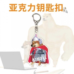 Charms Pet Dog Shape Anime Key Chains Cute Emoticon Doge Cheem Cat Keyring Car Best Friends Móc Khóa In Theo Yêu Cầu, Chất Liệu Mica Trong Suốt In 2 Mặt , Dày 4mm