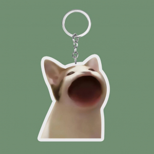 Cheems Keychain - Mica Material With 2-sided Printing Móc Khóa In Theo Yêu Cầu, Chất Liệu Mica Trong Suốt In 2 Mặt , Dày 4mm