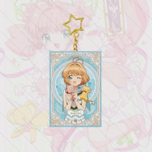 Christmas Decorative Hook Anime Card Sakura Acrylic Keychain Characters Ornament Accessories Móc Khóa In Theo Yêu Cầu, Chất Liệu Mica Trong Suốt In 2 Mặt , Dày 4mm