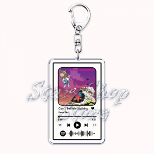 Classic Kanye Rap Album Graduation Keyrings Bear Music Ye Pendant Key Chain Ring Jewelry Móc Khóa In Theo Yêu Cầu, Chất Liệu Mica Trong Suốt In 2 Mặt , Dày 4mm