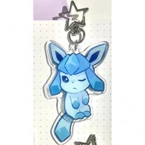 Clear Acrylic Charm For Umbreon Glaceon Super Cute Eevee Evolutionary Form Keychain Backpack Móc Khóa In Theo Yêu Cầu, Chất Liệu Mica Trong Suốt In 2 Mặt , Dày 4mm