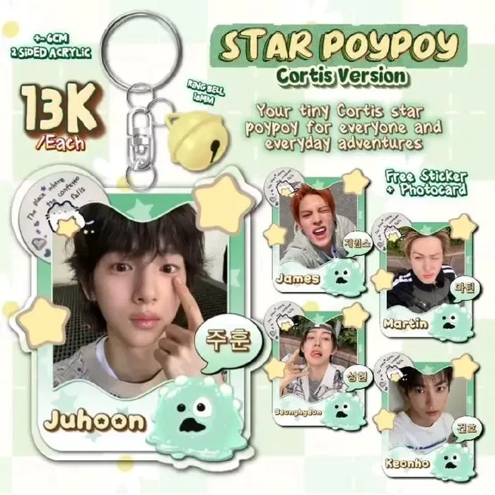 Cortis Keychain - Star Poypoy(baca Deskripsi) / Gantungan Kunci Cortis Móc Khóa In Theo Yêu Cầu, Chất Liệu Mica Trong Suốt In 2 Mặt , Dày 4mm, Free Ship 30 Cái, Miễn Phí Thiết Kế, Có Test Mẫu 5 Cortis Keychain - Star Poypoy(baca Deskripsi) / Gantungan Kunci Cortis Móc Khóa In Theo Yêu Cầu, Chất Liệu Mica Trong Suốt In 2 Mặt , Dày 4mm, Free Ship 30 Cái, Miễn Phí Thiết Kế, Có Test Mẫu - Ảnh 5