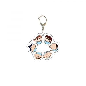 Crayon Shin Anmie Mica Keychain Lovely Bag Charm Hanging Face Key Keychain Móc Khóa In Theo Yêu Cầu, Chất Liệu Mica Trong Suốt In 2 Mặt , Dày 4mm