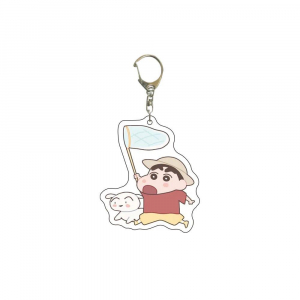 Crayon Shin Chan Cute Anmie Acrylic Keychain Charm Pendantmica Friend Kingring Keychain Móc Khóa In Theo Yêu Cầu, Chất Liệu Mica Trong Suốt In 2 Mặt , Dày 4mm