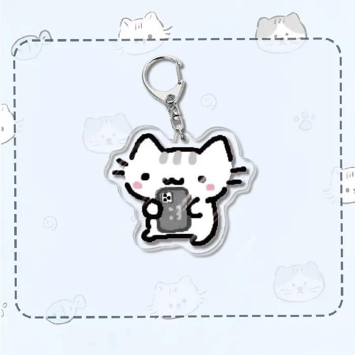 Creative And Funny Cats Cartoon Mica Keychain Accessories Bag Key Chain Ring Fan Friends S Móc Khóa In Theo Yêu Cầu, Chất Liệu Mica Trong Suốt In 2 Mặt , Dày 4mm 6 Creative And Funny Cats Cartoon Mica Keychain Accessories Bag Key Chain Ring Fan Friends S Móc Khóa In Theo Yêu Cầu, Chất Liệu Mica Trong Suốt In 2 Mặt , Dày 4mm - Ảnh 6