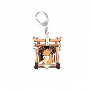 Creative Pokemon Anime Acrylic Keychain Sylveon Eevee Glaceon Espeon Flareon Vaporeon Jolteon Móc Khóa In Theo Yêu Cầu, Chất Liệu Mica Trong Suốt In 2 Mặt , Dày 4mm