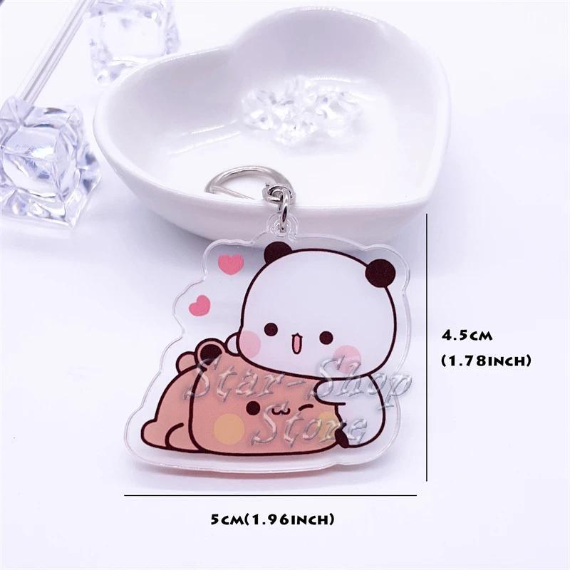 Cute Bubu Dudu White Gray Couple Kiss Bear Acrylic Keychains Ring For Accessories Bag Pendant Móc Khóa In Theo Yêu Cầu, Chất Liệu Mica Trong Suốt In 2 Mặt , Dày 4mm 2 Cute Bubu Dudu White Gray Couple Kiss Bear Acrylic Keychains Ring For Accessories Bag Pendant Móc Khóa In Theo Yêu Cầu, Chất Liệu Mica Trong Suốt In 2 Mặt , Dày 4mm - Ảnh 2